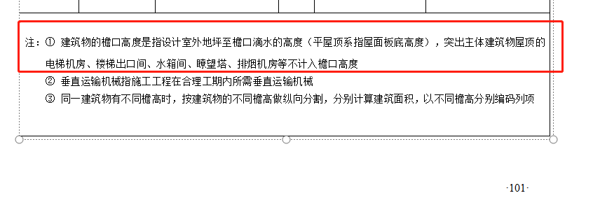 建筑物的檐口高度定义